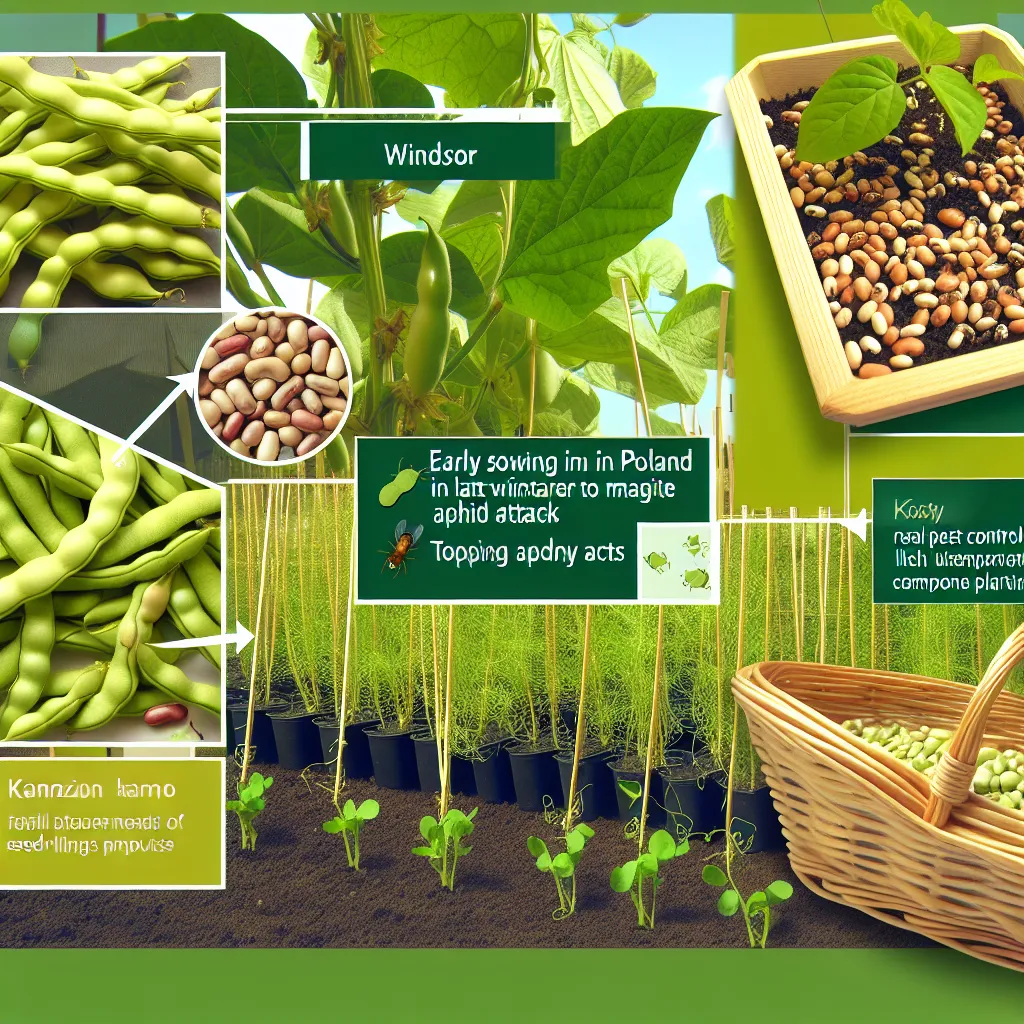 Porównanie siewu bobu do gruntu i produkcji rozsady na parapecie