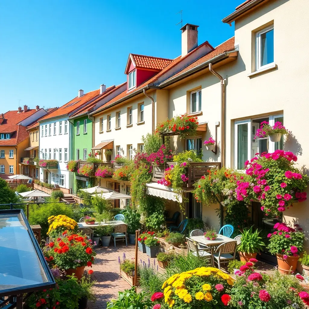 Drewniana pergola w ogrodzie podkarpackim z roślinami pnącymi i warzywnikiem