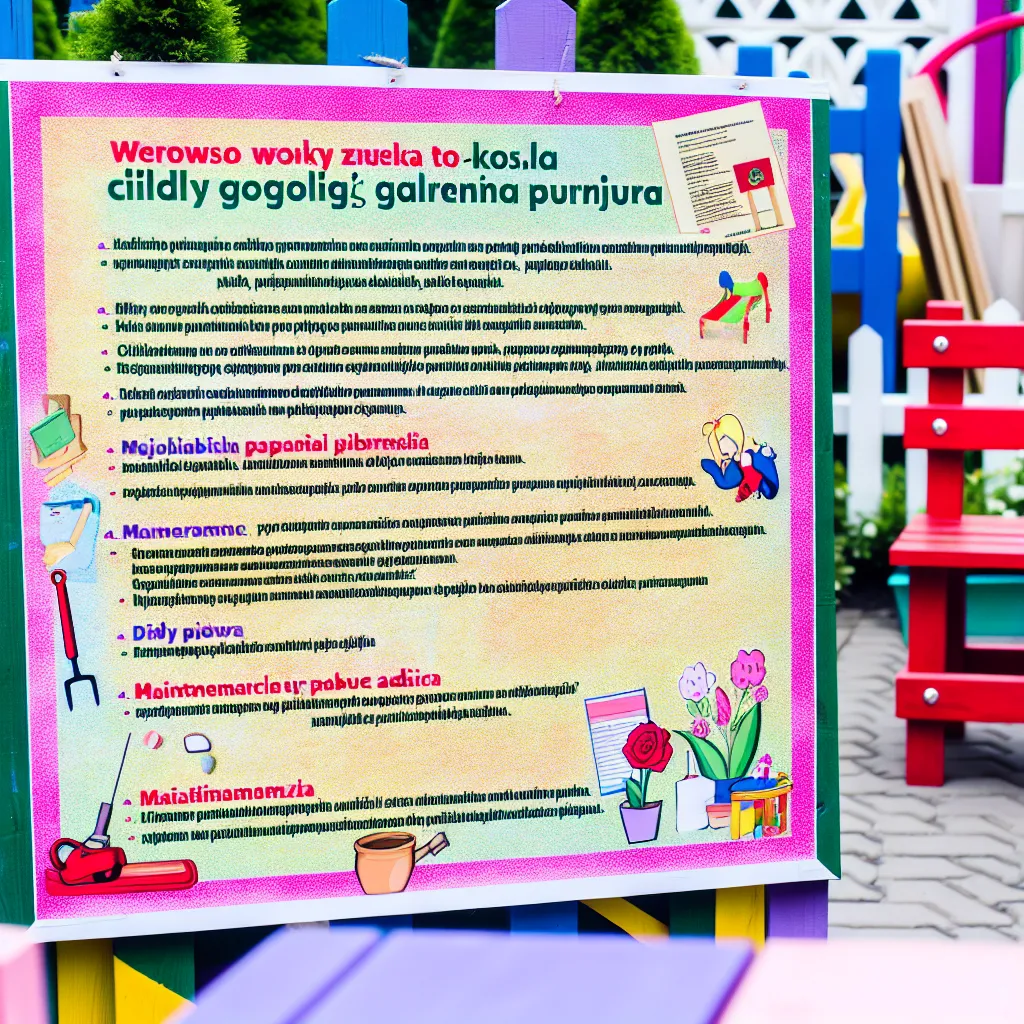 Dzieci bawiące się przy drewnianym stoliku ogrodowym w słoneczny dzień