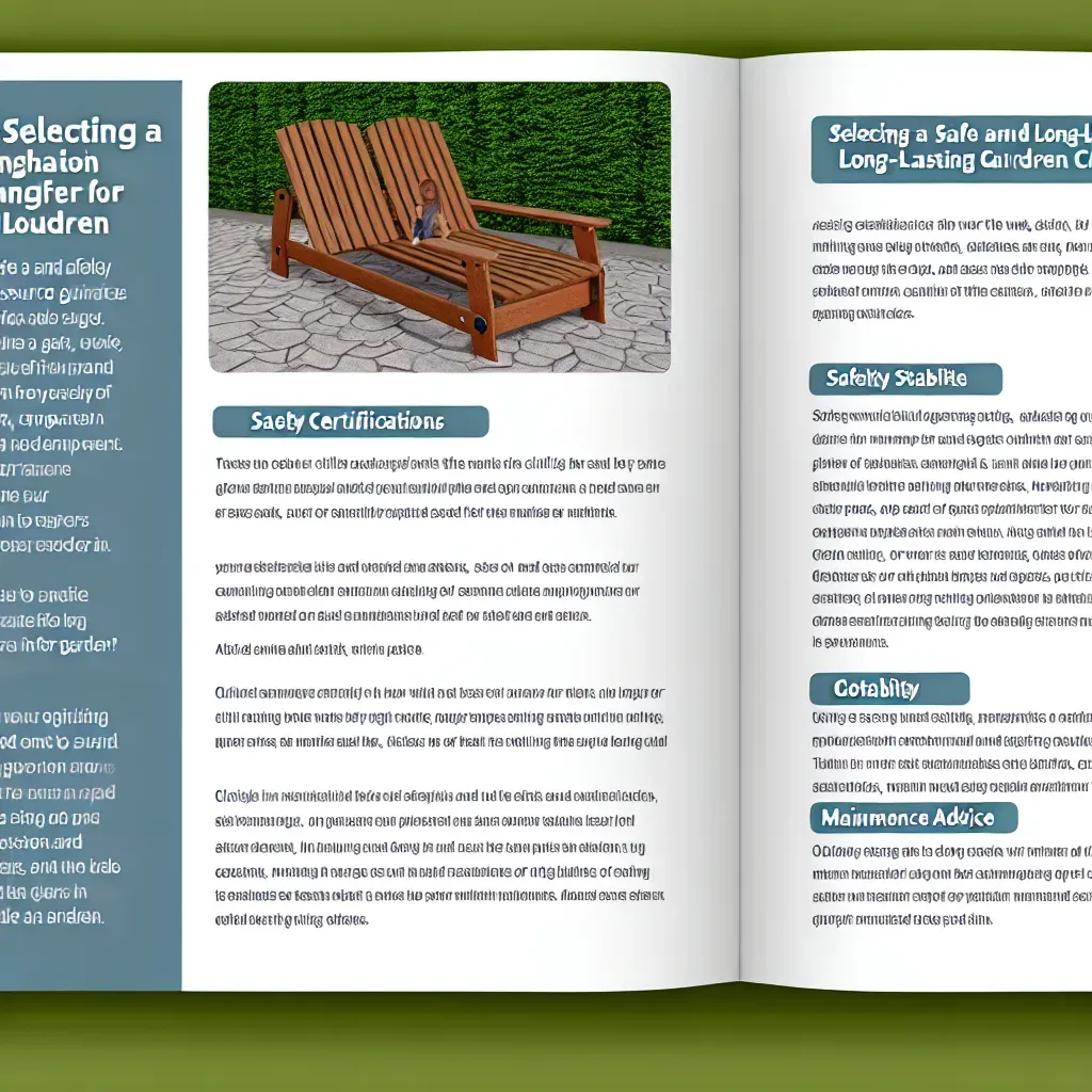 Dziecko odpoczywające na bezpiecznym drewnianym leżaku ogrodowym w słoneczny dzień