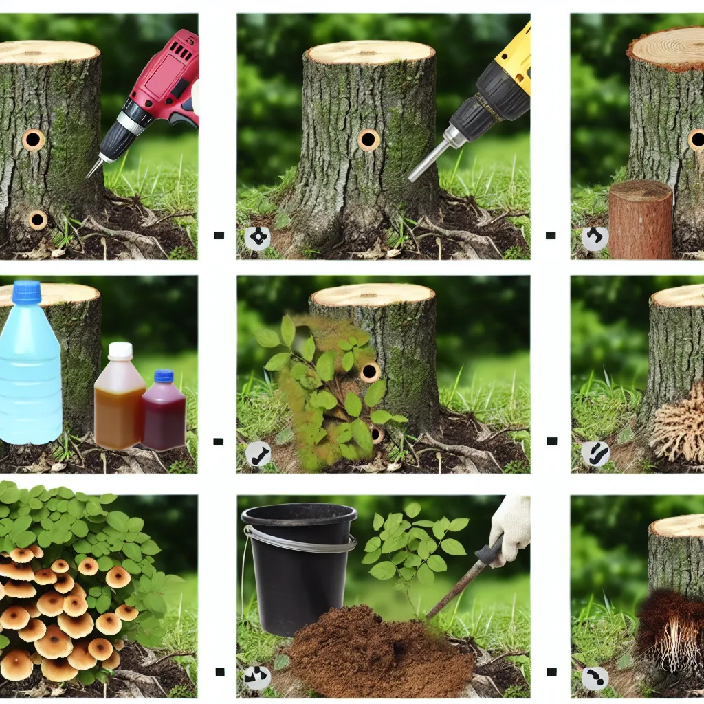 Jak usunąć stary pień drzewa bez wykopywania?