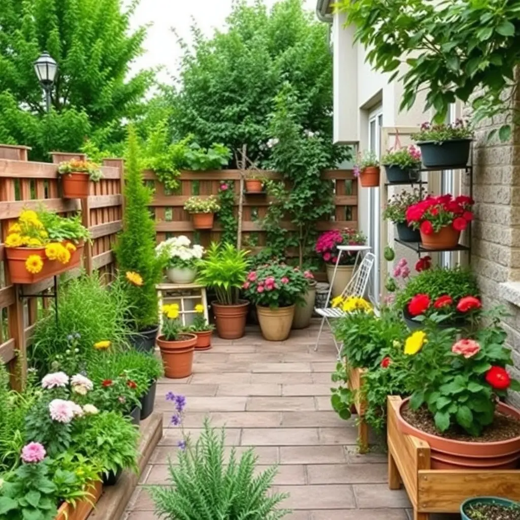 Kolorowy balkon z kwiatami i meblami DIY z palet – aranżacja na minimalny budżet 2025