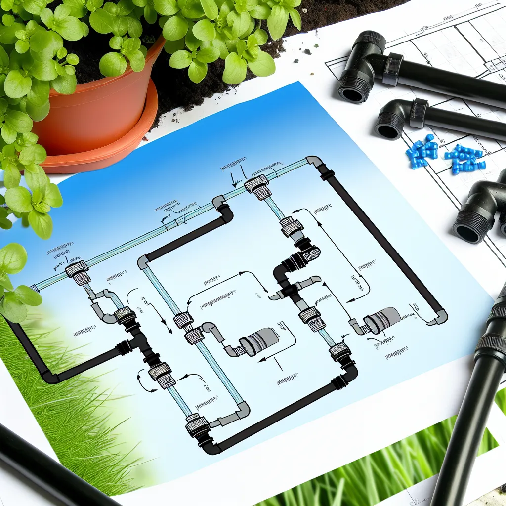 Montaż złączki linii kroplującej w ogrodzie