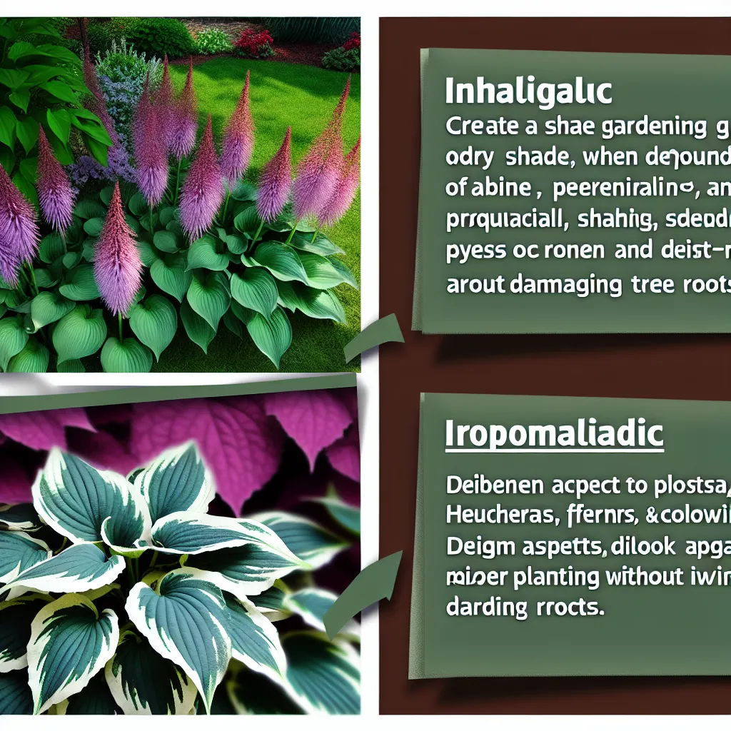 Kontrast faktur liści funkii i paproci wietlicy japońskiej