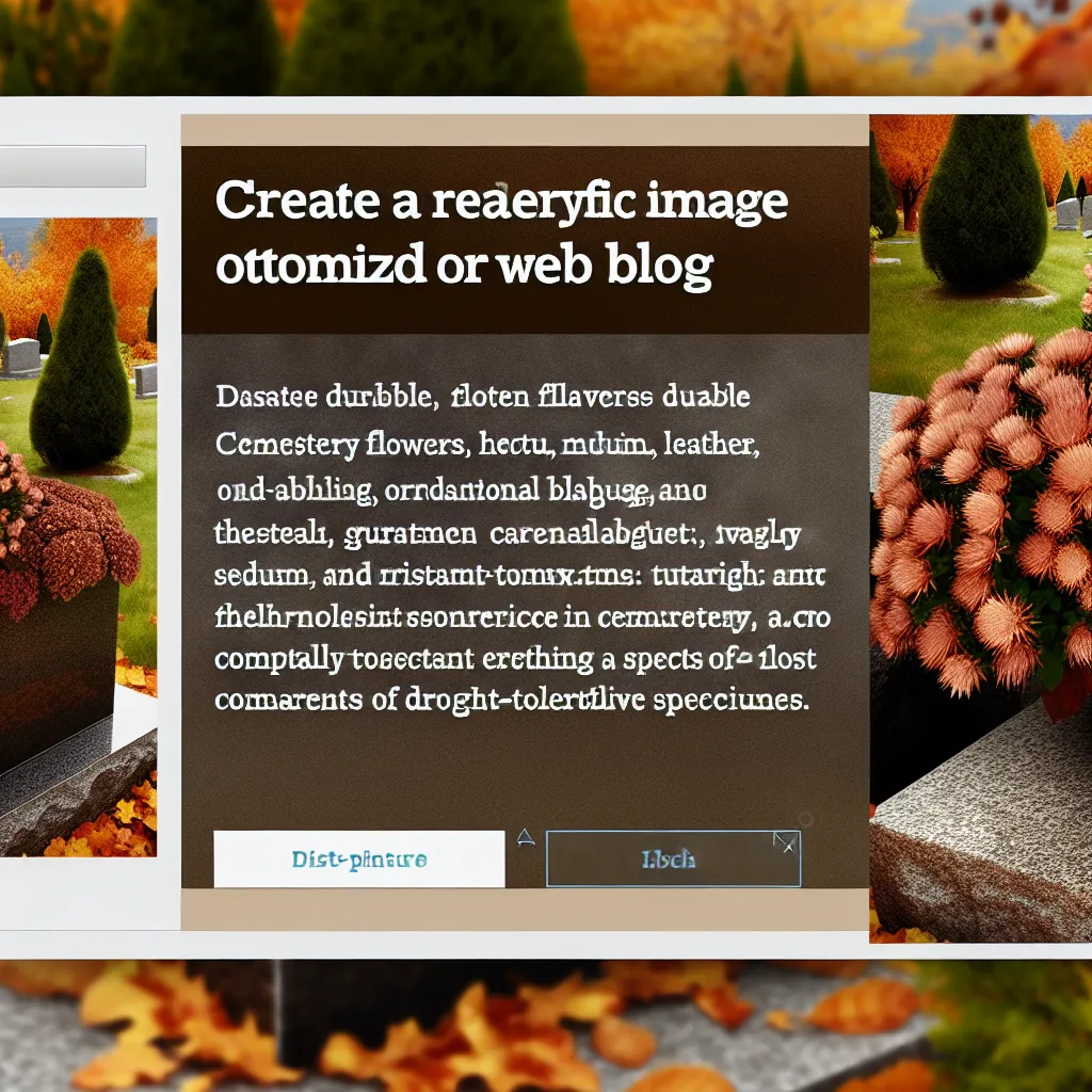 Kapusta ozdobna i wrzosy na cmentarzu pokryte lekkim szronem