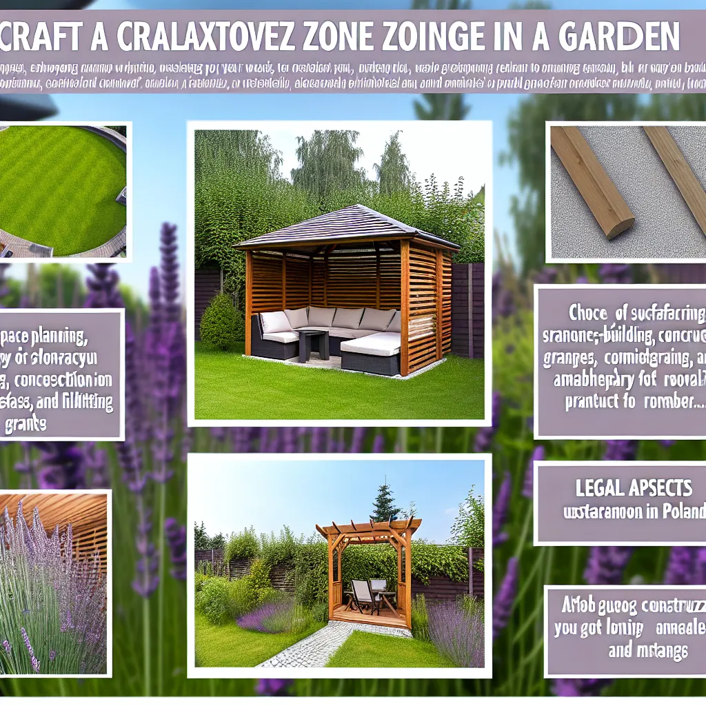 Nowoczesna strefa relaksu w ogrodzie z drewnianą pergolą i meblami z palet