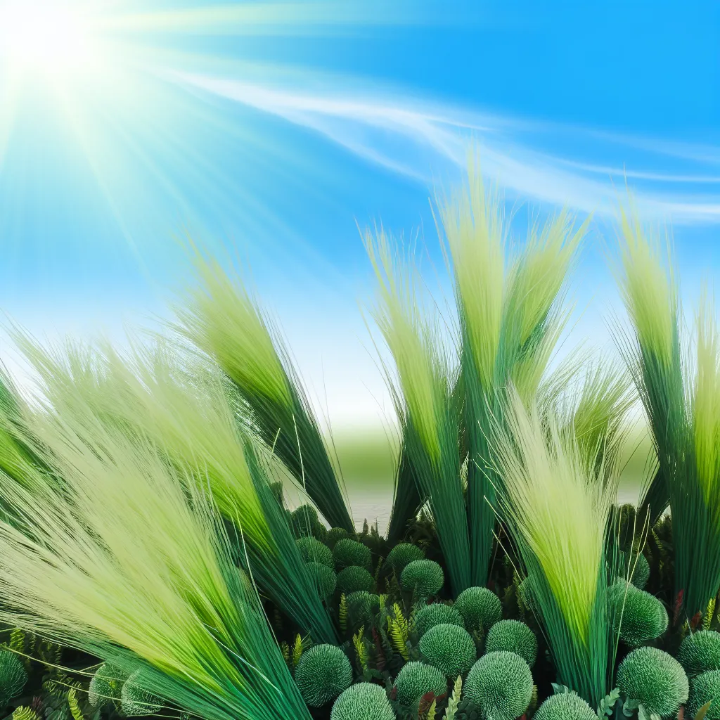 Nowoczesny ogród z wysokimi trawami ozdobnymi i stalą corten