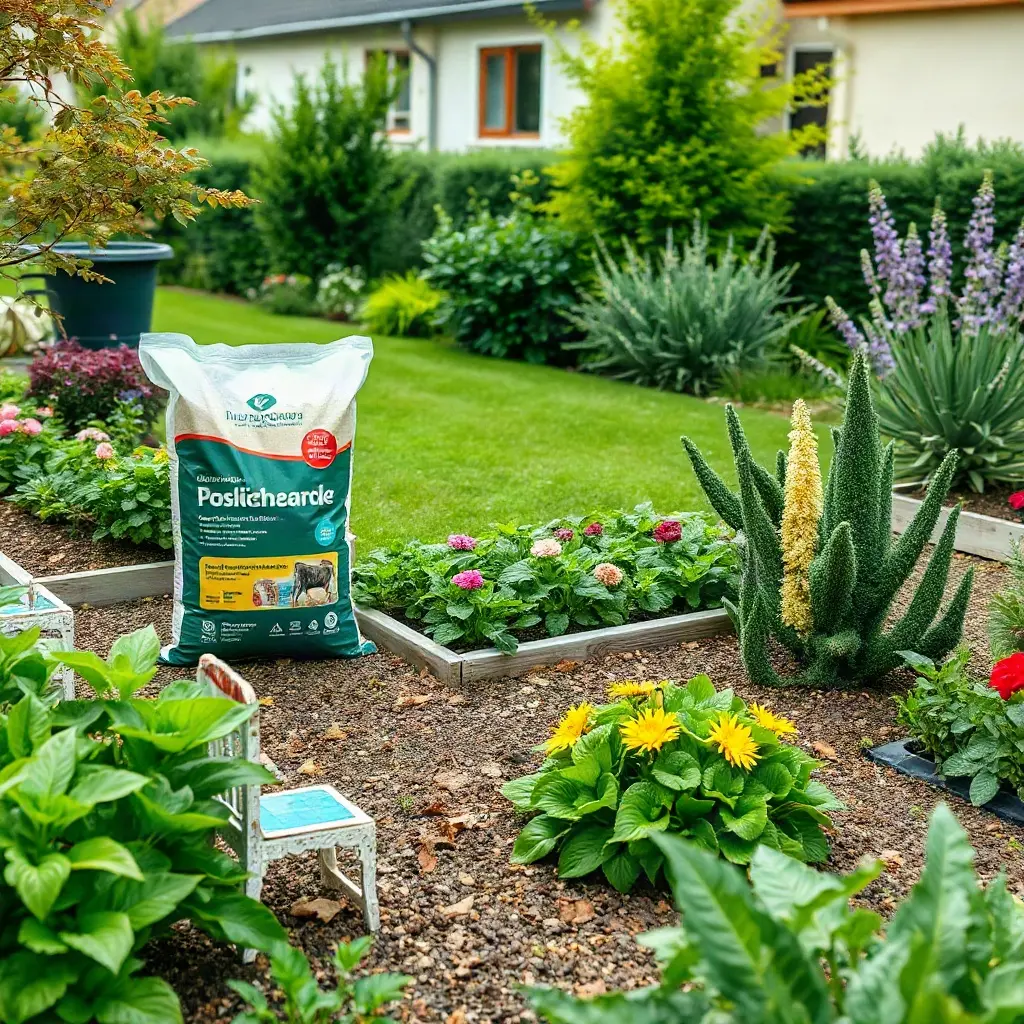 Obornik bydlęcy granulowany – brązowe granulki nawozu organicznego na dłoni ogrodnika