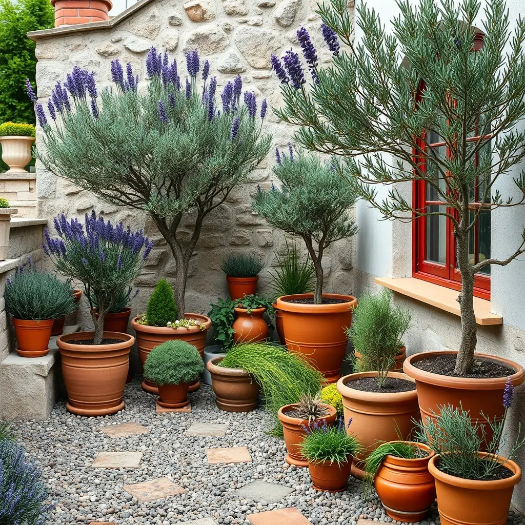 Ogród w stylu albańskim i śródziemnomorskim w Polsce – lawenda i kamienne murki