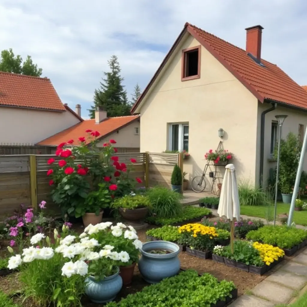 Ogród wiosenny w Nysie – kwitnące krzewy ozdobne i zadbany trawnik