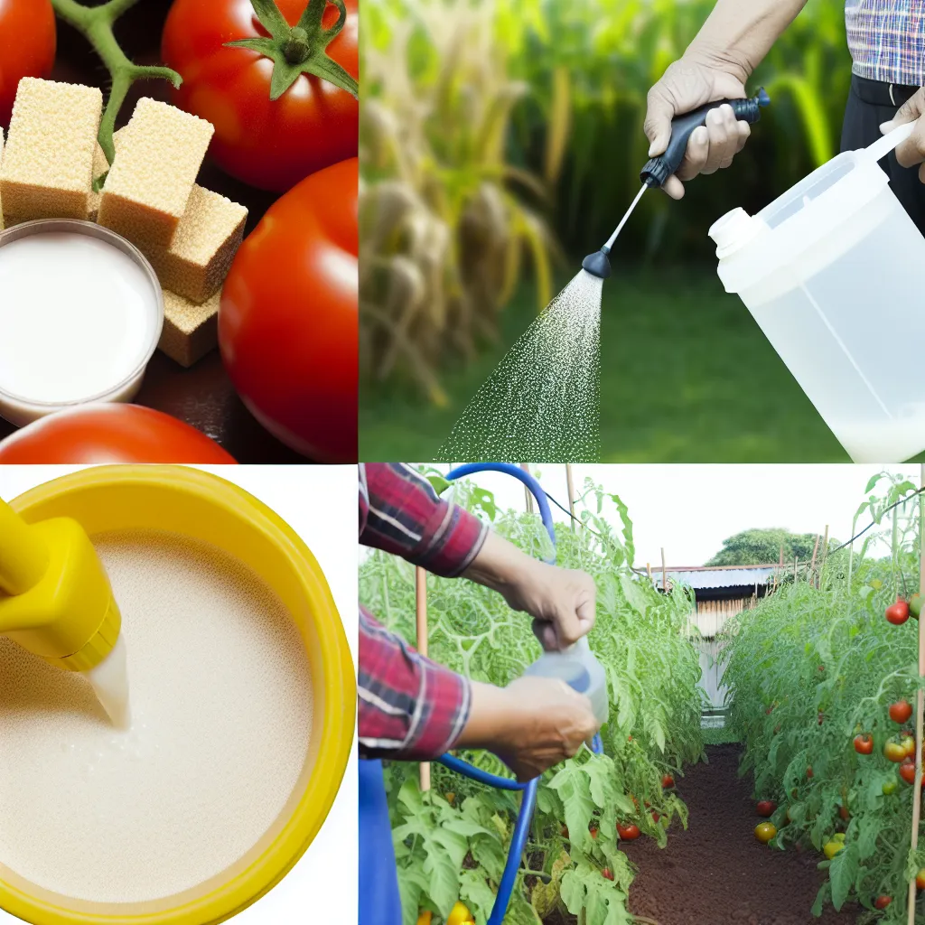 Ogrodnik przygotowujący roztwór z drożdży w wiadrze