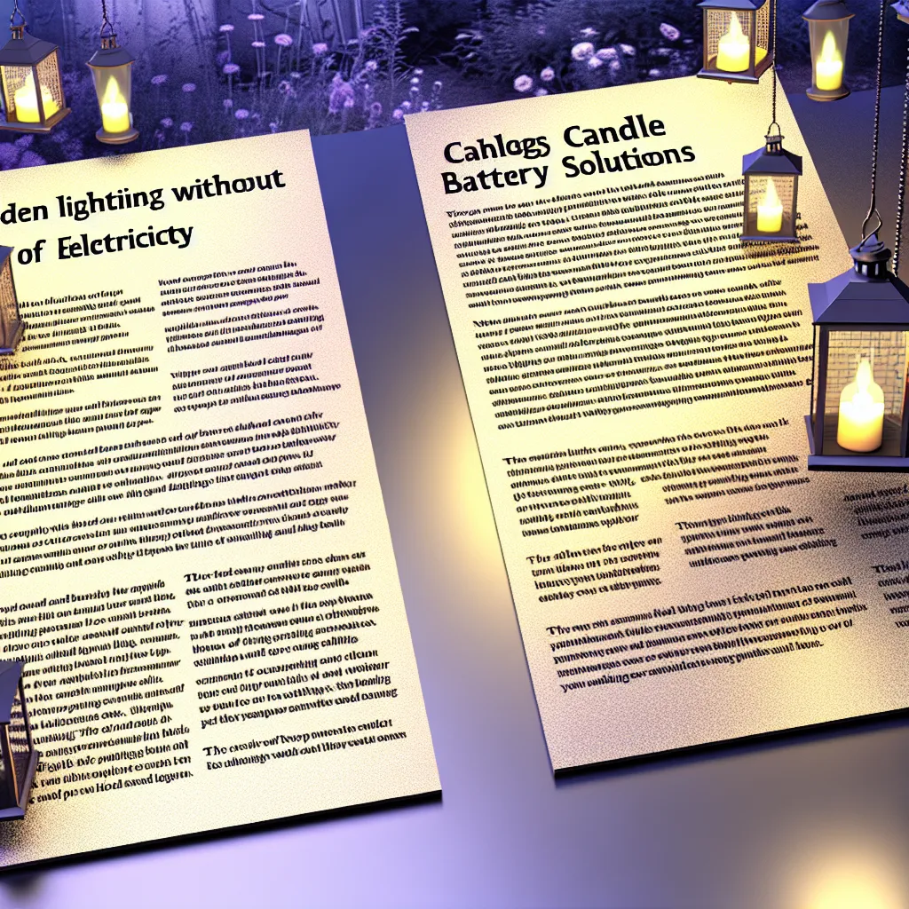 Oświetlenie ogrodu bez prądu: Magia światła i DIY