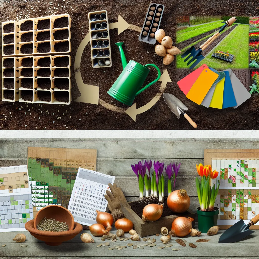 Pikowanie wiosennej rozsady pomidorów do drewnianych skrzyń w ogrodzie