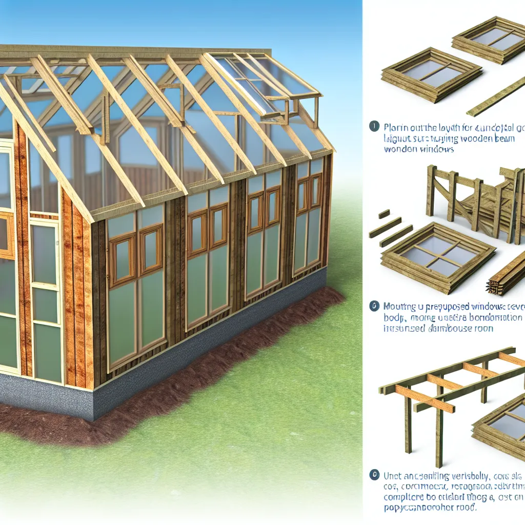 Planowanie szklarni - układanie starych okien na trawie