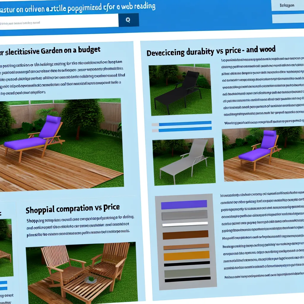 Porównanie taniego leżaka plastikowego z solidniejszym modelem metalowym w ogrodzie