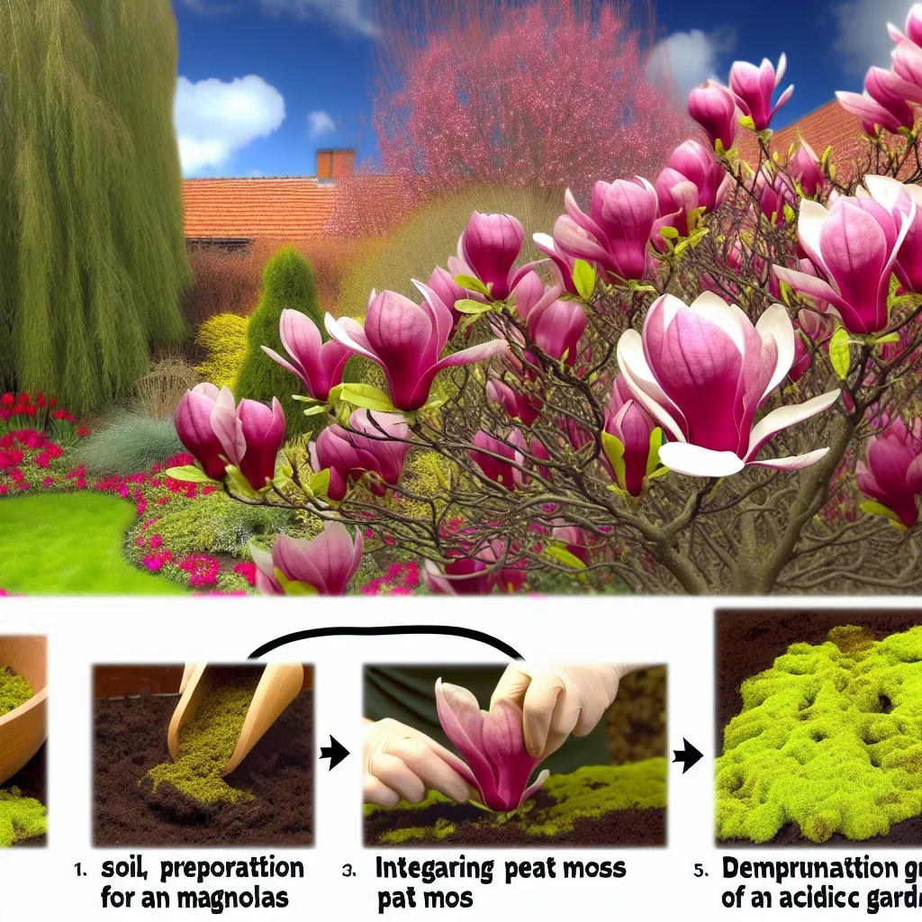 Przygotowanie kwaśnej gleby pod magnolię - mieszanie torfu