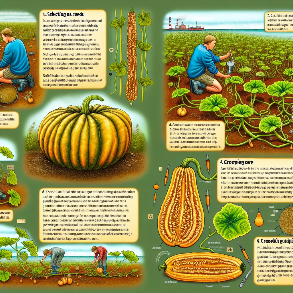 Ręczne zapylanie kwiatu dyni olbrzymiej - zbliżenie