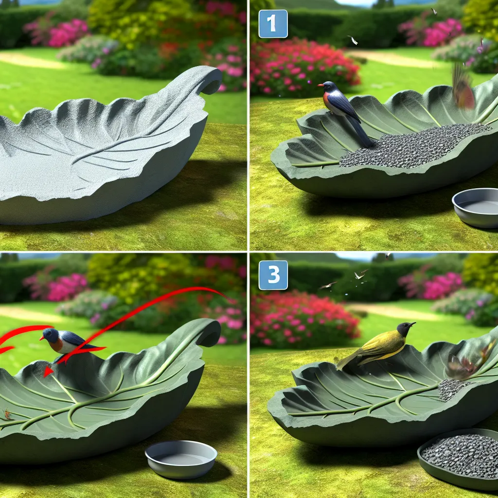 Różnorodne ptaki i owady korzystające z bezpiecznego poidła w ogrodzie