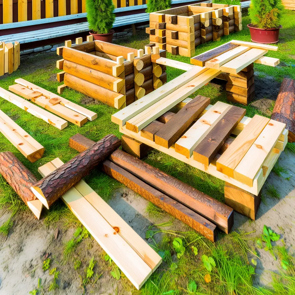 Różnorodne ozdoby z desek w pięknym polskim ogrodzie, inspiracje DIY
