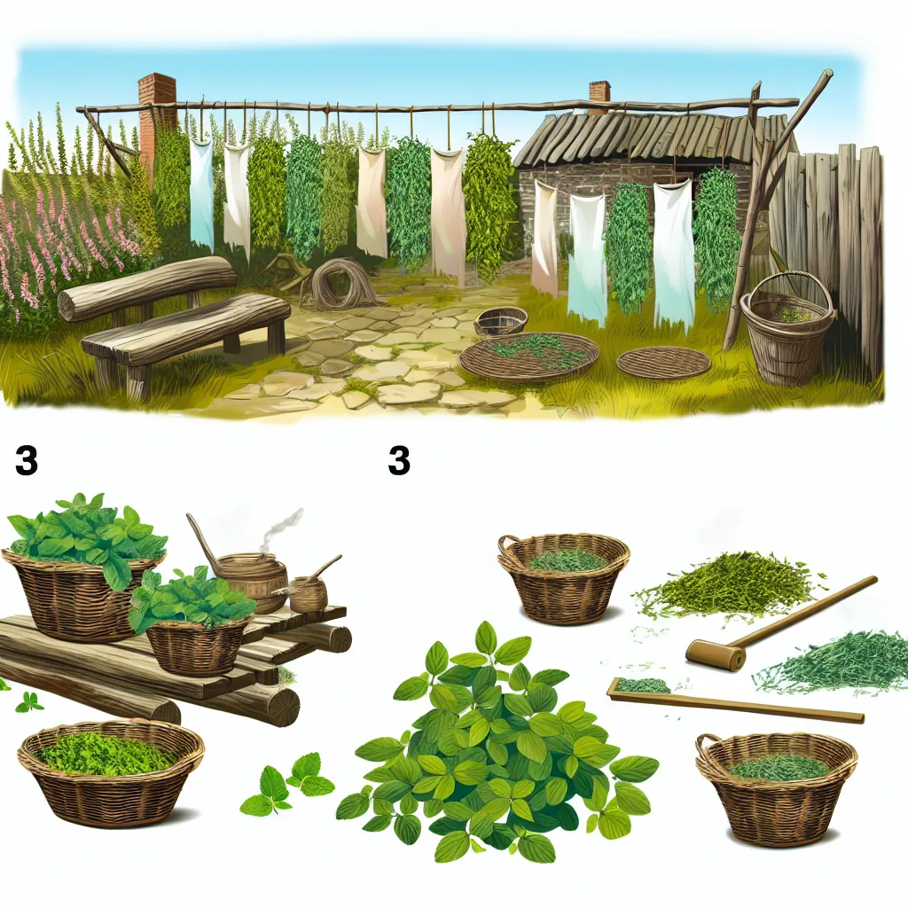 Przygotowanie liści mięty do suszenia - osuszanie na ręczniku papierowym