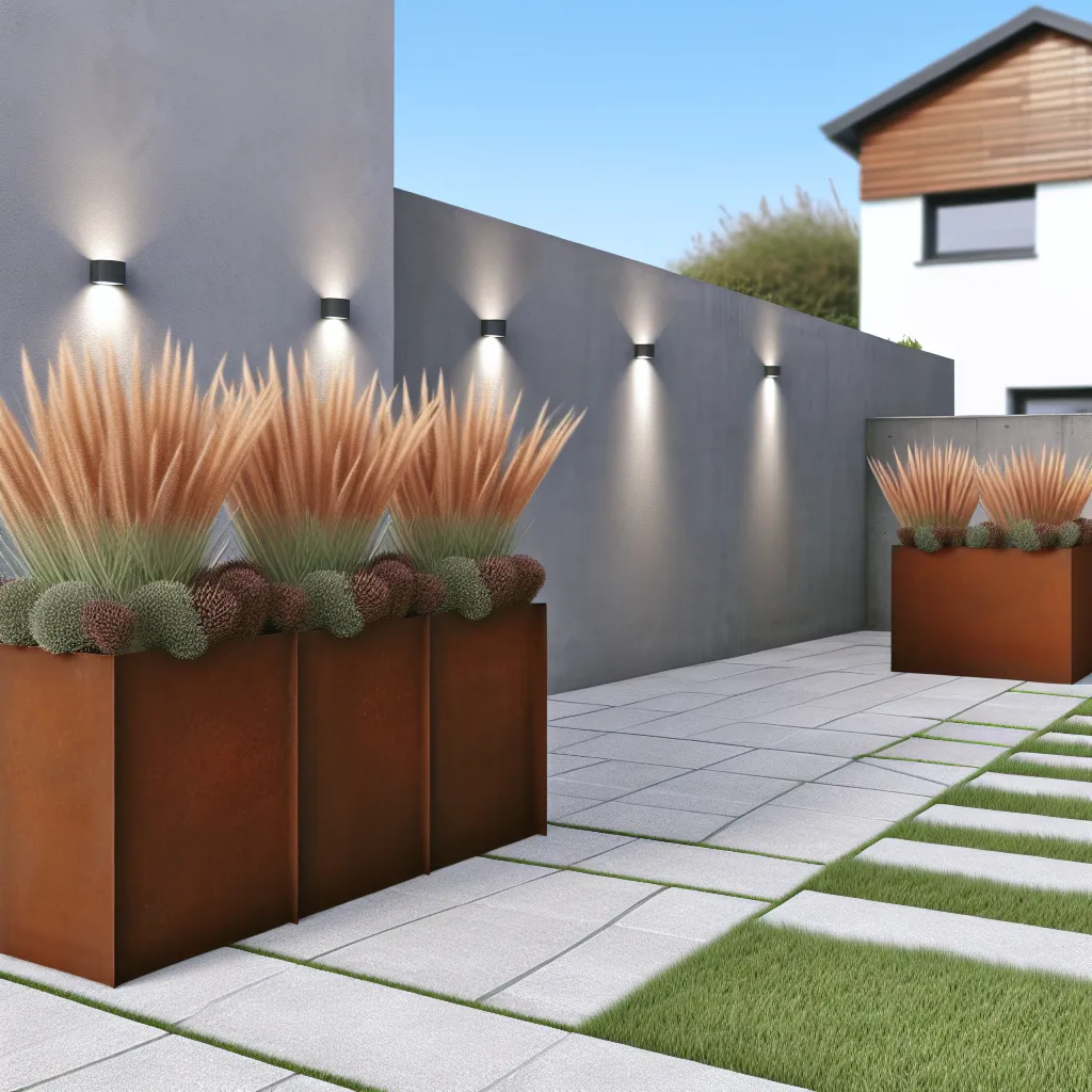 Szokujące aranżacje ogrodów nowoczesny ogród przed domem