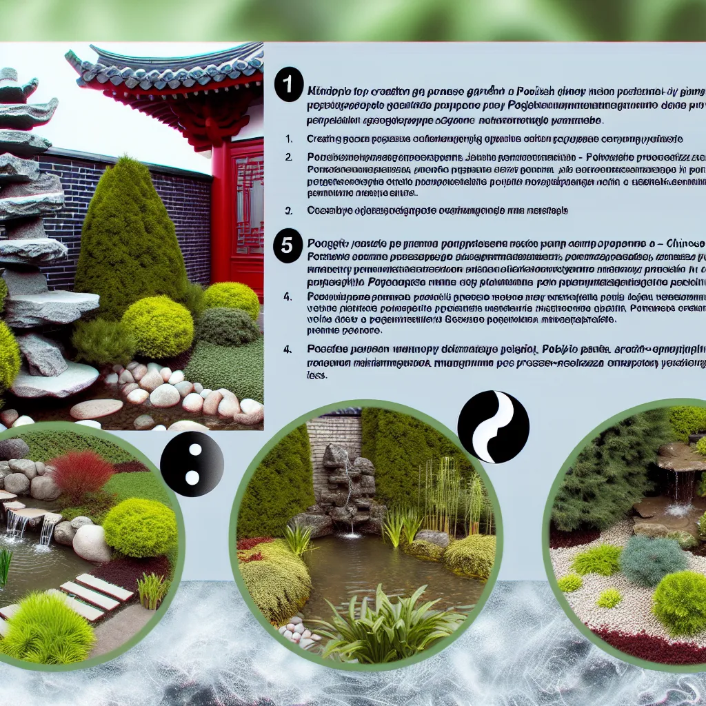 Tradycyjny ogród chiński z pawilonem i stawem w porannej mgle