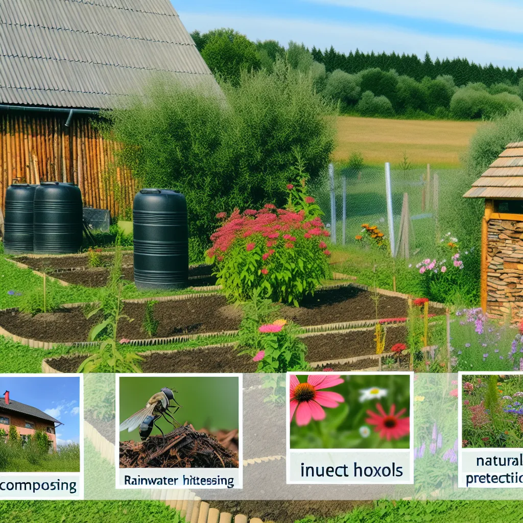 Tętniący życiem eko ogród z warzywnikiem i łąką kwietną