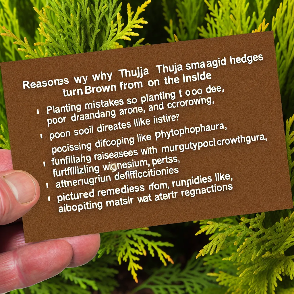 Prawidłowe sadzenie tui - schemat głębokości korzeni