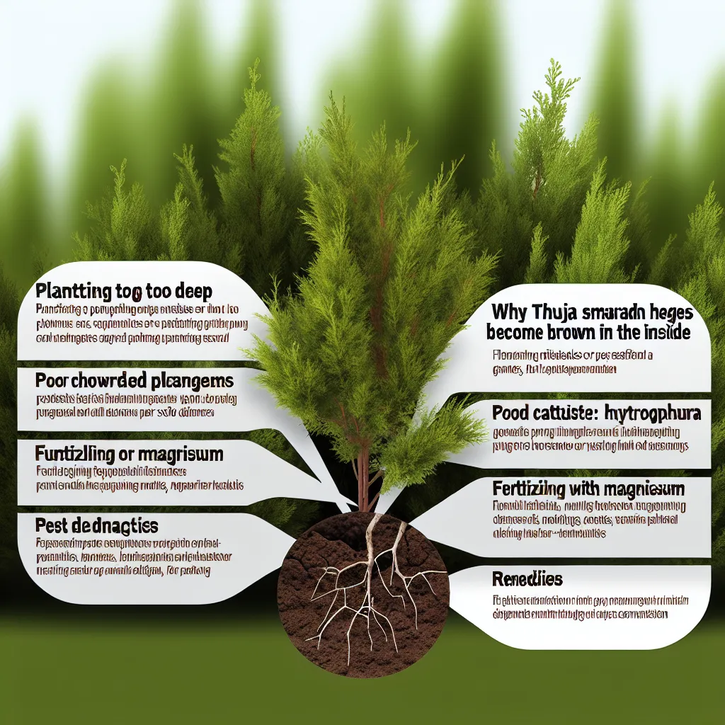 Brązowienie tui od środka - naturalne czyszczenie czy choroba