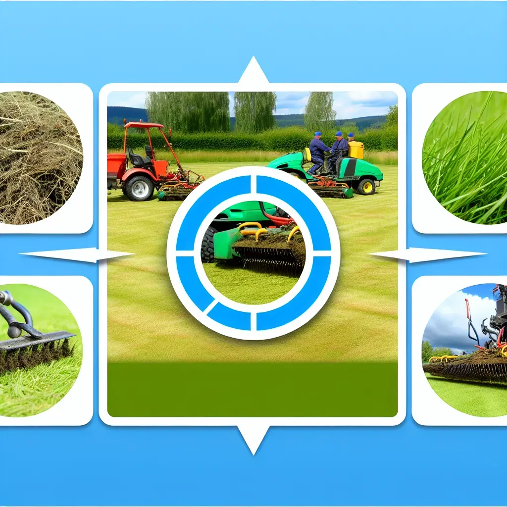 Maszyna do wertykulacji usuwająca martwą trawę i mech z trawnika