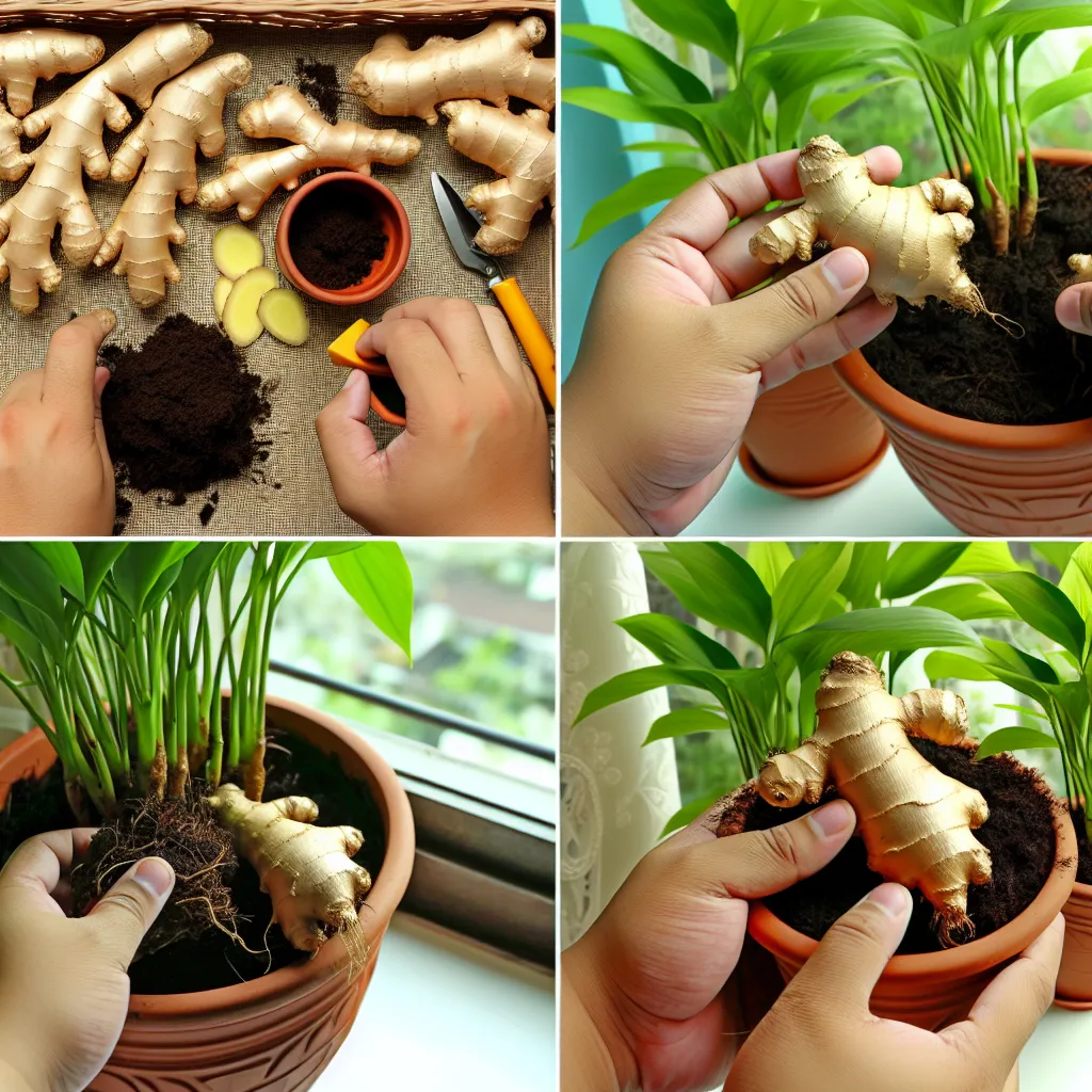 Świeże kłącze imbiru z widocznymi oczkami w sklepie