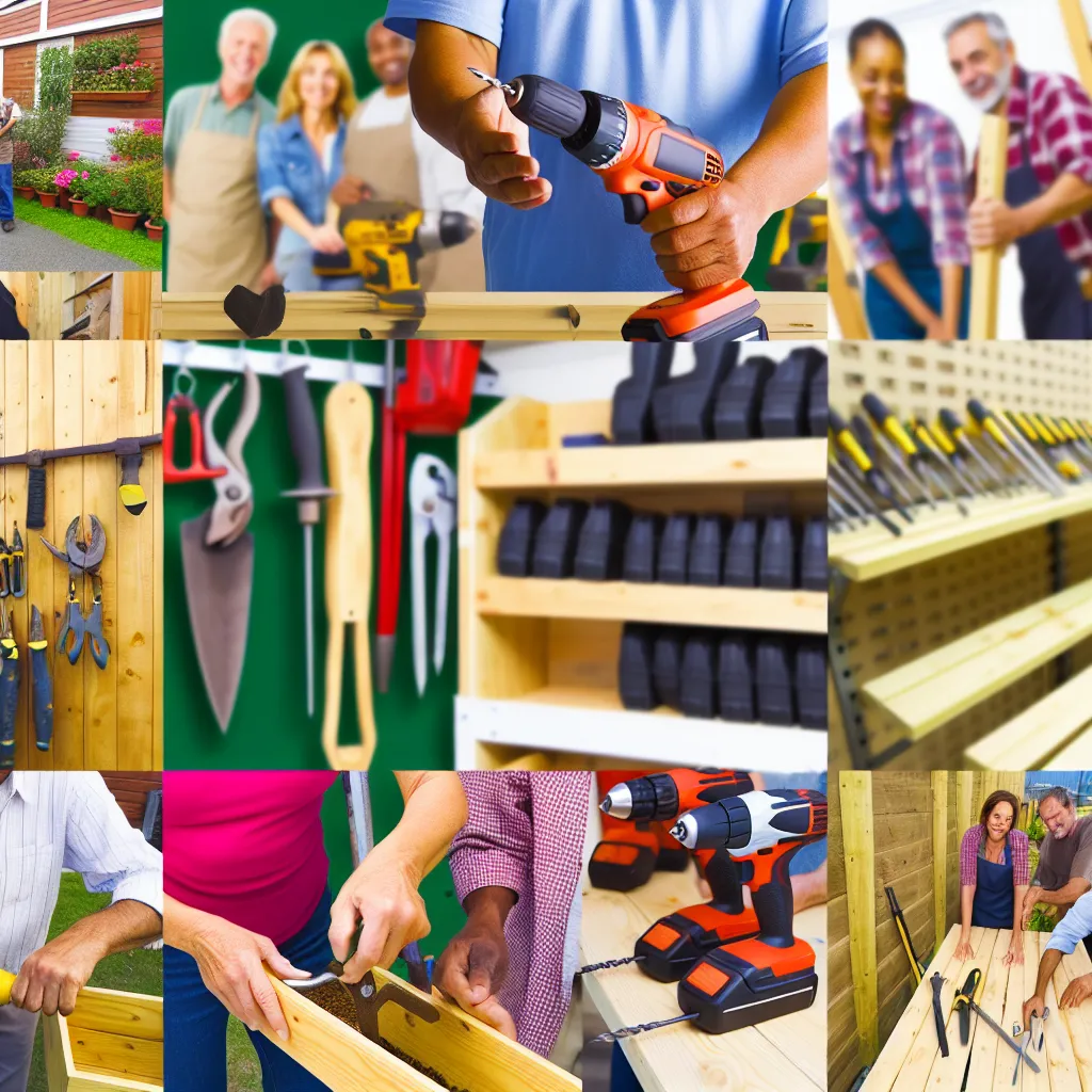 Wnętrze idealnie zorganizowanego domku narzędziowego w ogrodzie