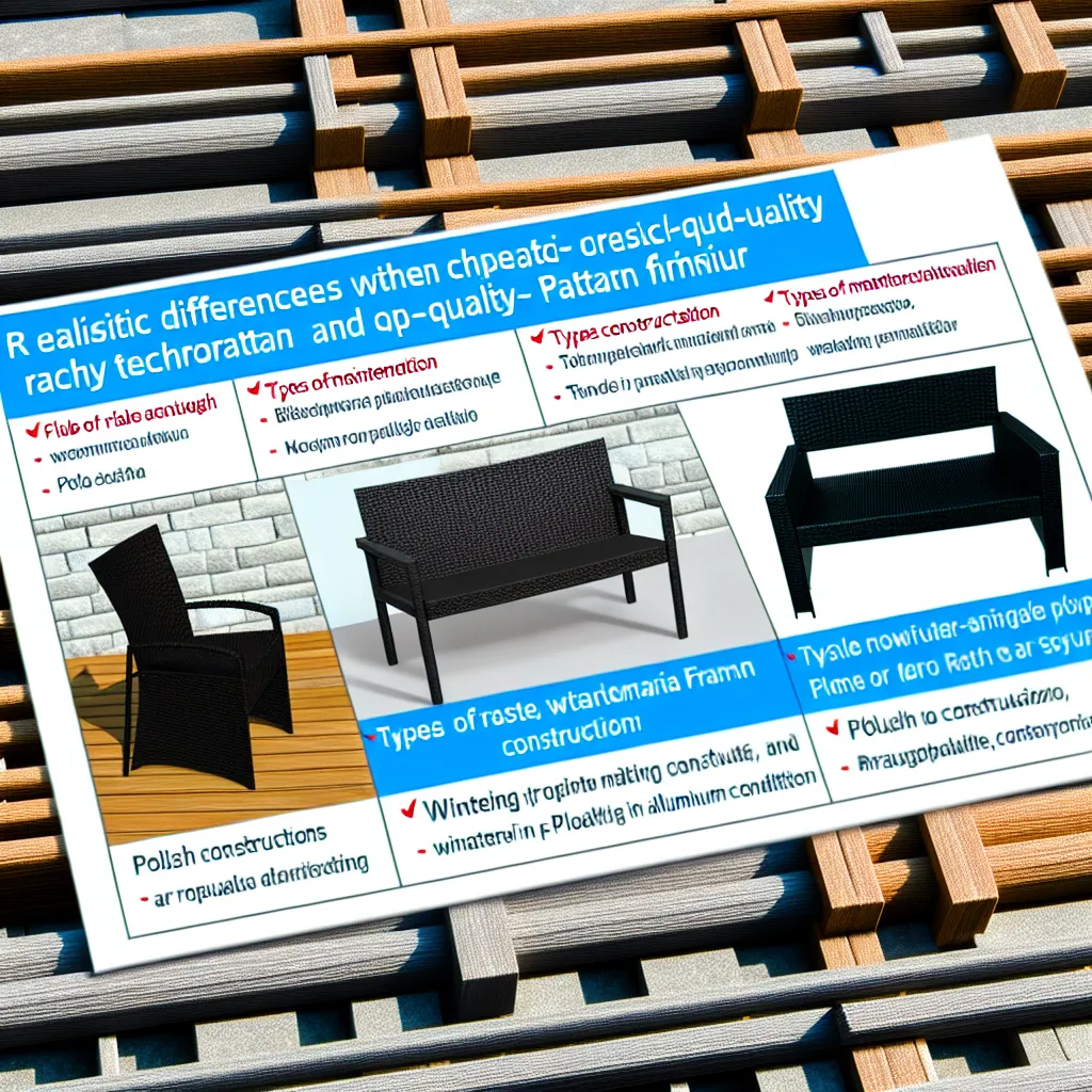 Zbliżenie na strukturę splotu technorattanu pokazujące różnicę między plastikiem a włóknem HPDE