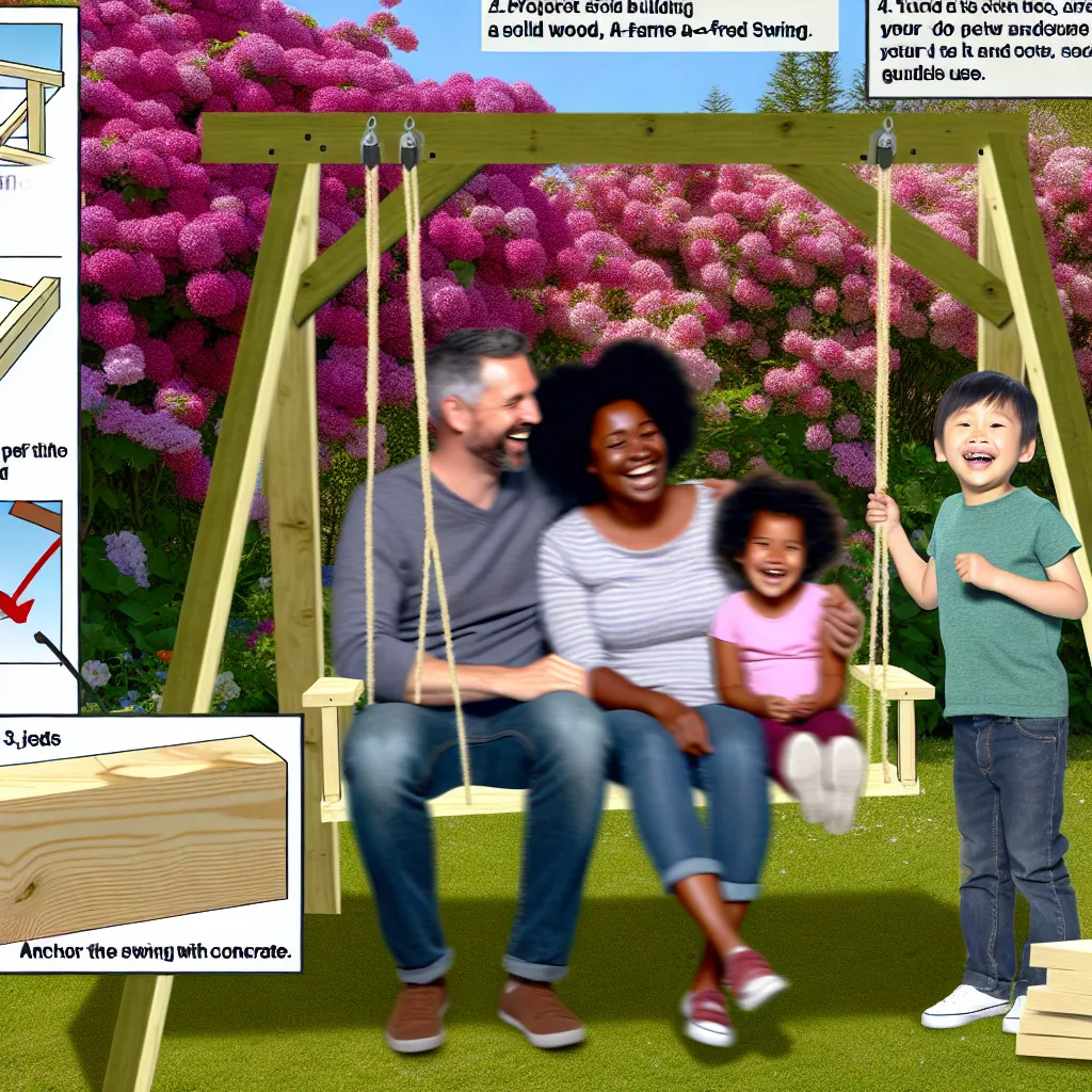 Narzędzia niezbędne do budowy huśtawki: wiertarka, piła, poziomica