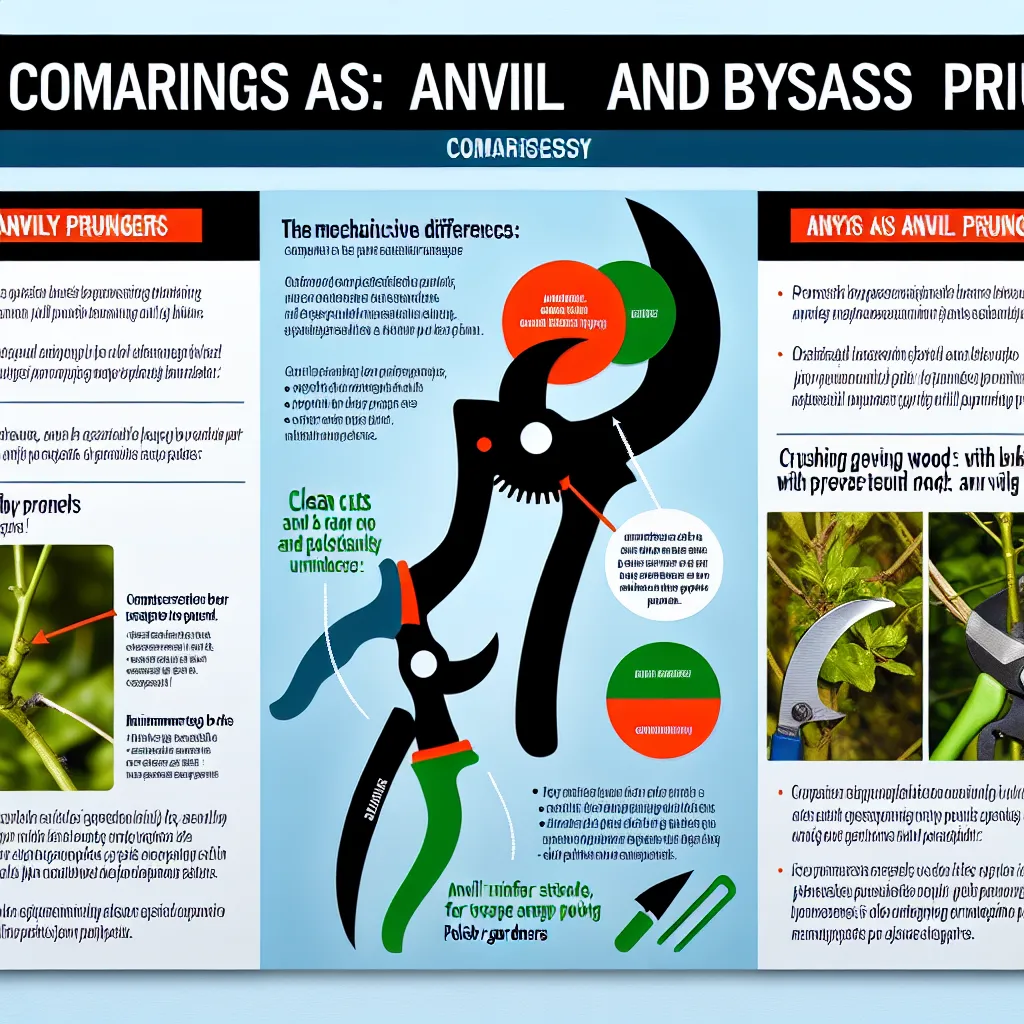 Sekator nożycowy precyzyjnie tnący zieloną łodygę róży - czyste cięcie bez miażdżenia